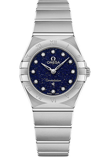 Omega Constellation Quartz - 25 mm Steel Case - Blue Glass Diamond Dial