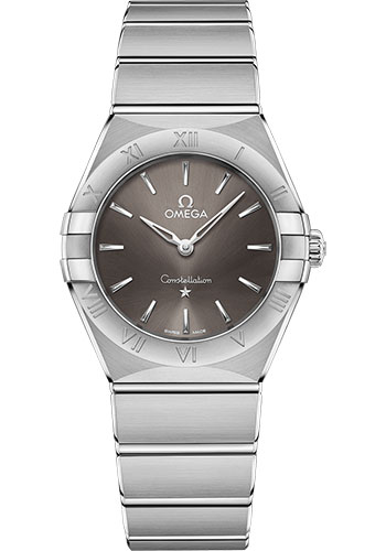 Omega Constellation Manhattan Quartz Watch - 28 mm Steel Case - Grey Dial