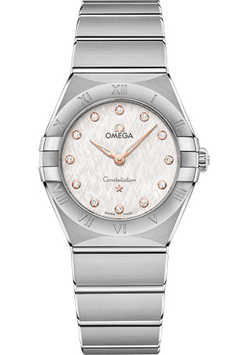Omega Constellation Manhattan Quartz Watch - 28 mm Steel Case - Cream Silvery Dial