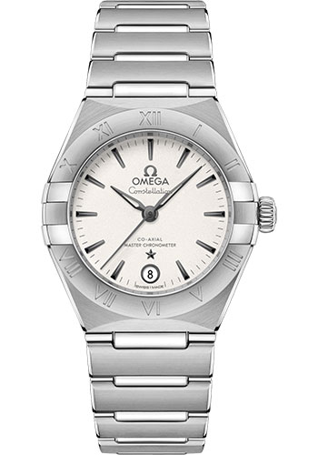 Omega Constellation Manhattan Co-Axial Master Chronometer Watch - 29 mm Steel Case - Crystal White Silvery Dial