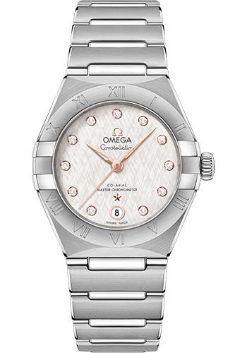 Omega Constellation Manhattan Co-Axial Master Chronometer Watch - 29 mm Steel Case - Cream Silvery Dial