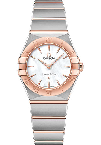 Omega Constellation Manhattan Quartz Watch - 25 mm Steel And Sedna Gold Case - Mother-Of-Pearl Dial