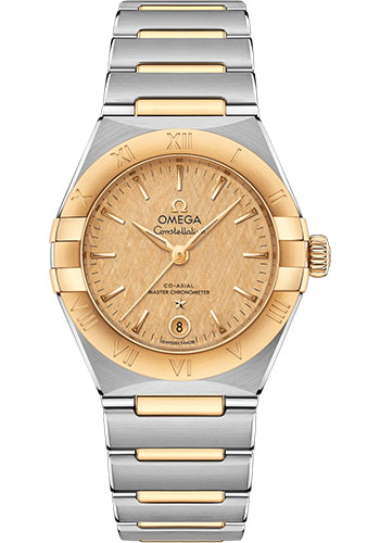 Omega Constellation Manhattan Co-Axial Master Chronometer Watch - 29 mm Steel And Yellow Gold Case - Champagne Dial