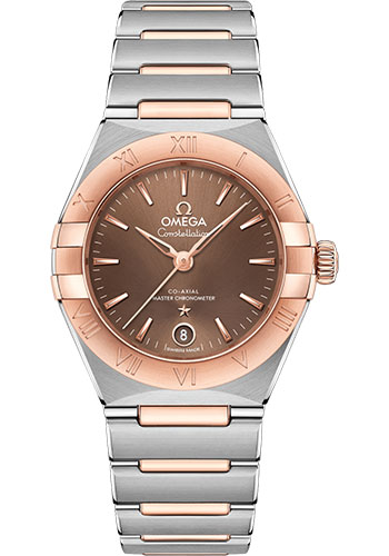 Omega Constellation Manhattan Co-Axial Master Chronometer Watch - 29 mm Steel And Sedna Gold Case - Brown Dial