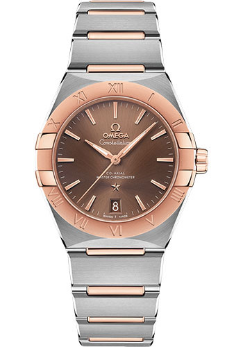 Omega Constellation OMEGA Co-Axial Master Chronometer - 36 mm Steel And Sedna Gold Case - Brown Dial