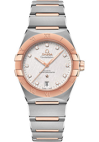 Omega Constellation OMEGA Co-Axial Master Chronometer - 36 mm Steel And Sedna Gold Case - Silvery Diamond Dial