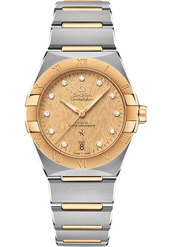 Omega Constellation OMEGA Co-Axial Master Chronometer - 36 mm Steel And Yellow Gold Case - Champagne Diamond Dial