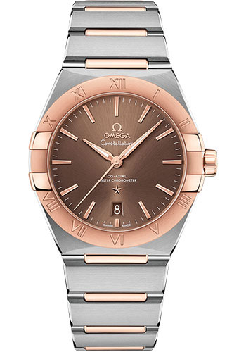 Omega Constellation OMEGA Co-Axial Master Chronometer - 39 mm Steel And Sedna Gold Case - Brown Dial