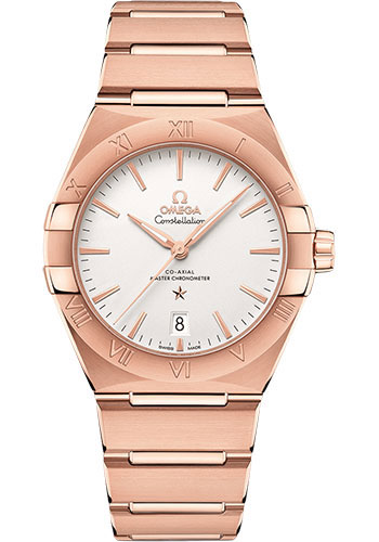 Omega Constellation OMEGA Co-Axial Master Chronometer - 39 mm Sedna Gold Case - Opaline Silvery Dial