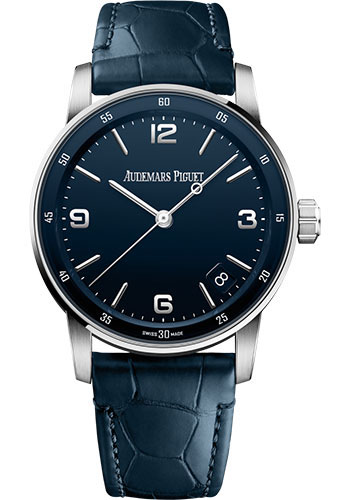 Audemars Piguet Code 11.59 by Audemars Piguet - Chronograph - 41mm White Gold Case - Blue Dial - Blue Alligator Strap