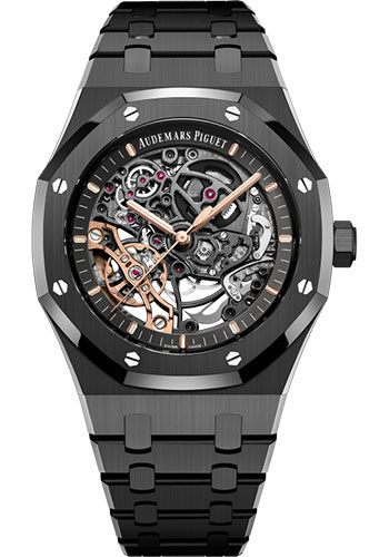 Audemars Piguet Royal Oak Self Winding Double Balanced Wheel Openworked - 41mm Black Ceramic Case - Openworked Dial - Bracelet