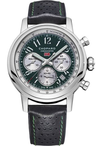 Chopard Mille Miglia Racing Colors Watch - Steel Case - Green Dial - Black Strap