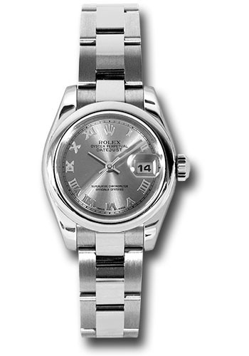Rolex Steel Lady-Datejust 26 Watch - Domed Bezel - Rhodium Roman Dial - Oyster Bracelet