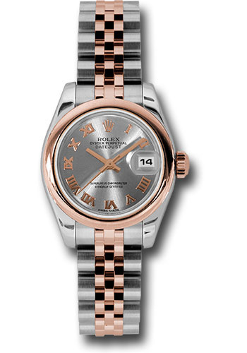Rolex Steel and Everose Gold Rolesor Lady Datejust 26 Watch - Domed Bezel - Steel Roman Dial - Jubilee Bracelet
