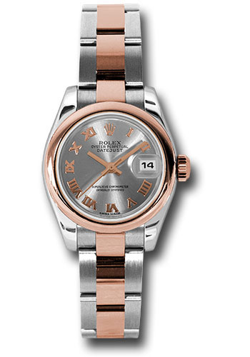 Rolex Steel and Everose Gold Rolesor Lady Datejust 26 Watch - Domed Bezel - Steel Roman Dial - Oyster Bracelet