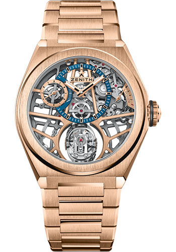 Zenith Defy Zero G Watch - Rose Gold - Openworked Dial - Rose Gold Bracelet