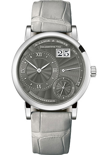A. Lange & Söhne Little Lange 1 Watch - 36.8mm White Gold Case - Light-Grey Dial - Light Grey Strap