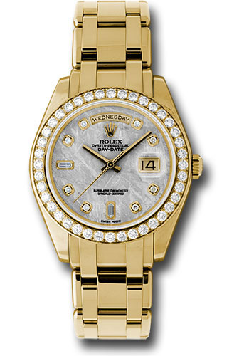 Rolex Yellow Gold Day-Date Special Edition 39 Watch - 40 Diamond Bezel - Meteorite Diamond Dial