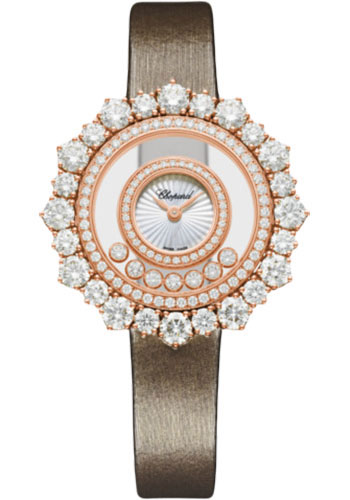 Chopard Happy Diamonds Joaillerie Watch - 36.30 mm Rose Gold Diamond Case - Mother-Of-Pearl Dial