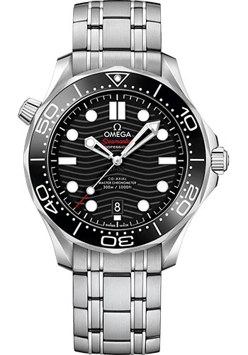 Omega Seamaster Diver 300M Co-Axial Master Chronometer Watch - 42 mm Steel Case - Unidirectional Bezel - Black Ceramic Dial