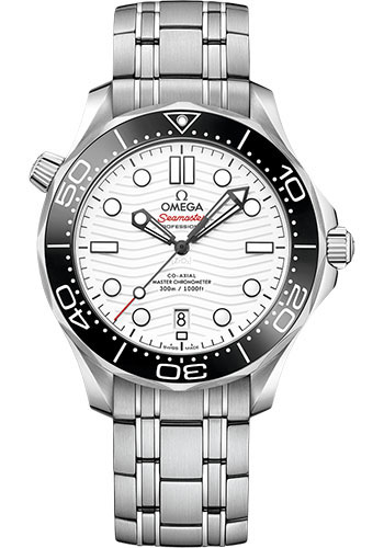Omega Seamaster Diver 300M Omega Co-Axial Master Chronometer - 42 mm Steel Case - White Dial