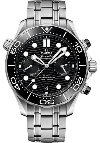 Omega Seamaster Diver 300M Omega Co-Axial Master Chronometer Chronograph - 44 mm Steel Case - Black Dial
