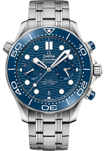 Omega Seamaster Diver 300M Omega Co-Axial Master Chronometer Chronograph - 44 mm Steel Case - Blue Dial