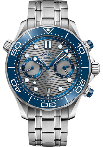 Omega Seamaster Diver 300M Omega Co-Axial Master Chronometer Chronograph - 44 mm Steel Case - Grey Dial