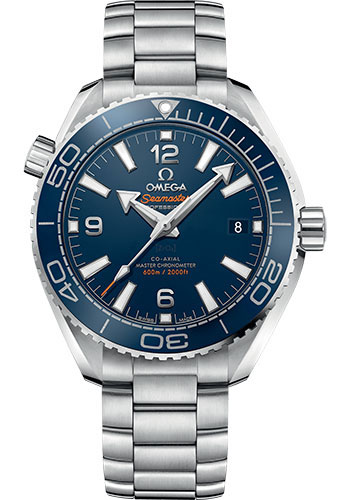 Omega Planet Ocean 600M Co-Axial Master Chronometer Watch - 39.5 mm Steel Case - Unidirectional Blue Cermaic Bezel - Blue Dial