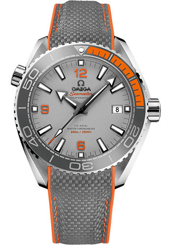 Omega Seamaster Planet Ocean 600 M Co-Axial Master Chronometer Watch - 43.5 mm Titanium Case - Unidirectional Grey Ceramic Bezel - Grade 5 Titanium Dial - Grey Structured Rubber Strap