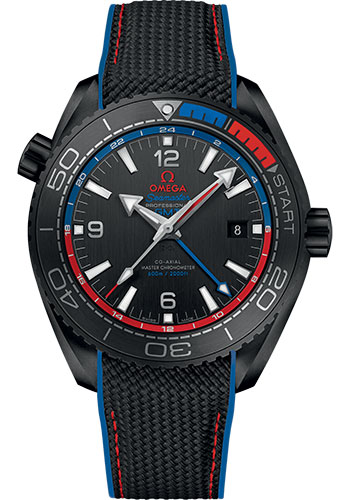 Omega Seamaster Planet Ocean 600M Co-axial Master Chronometer GMT ETNZ Deep Black Watch