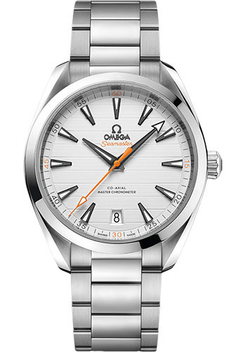 Omega Aqua Terra 150M Co-Axial Master Chronometer Watch - 41 mm Steel Case - Silvery Dial - Brushed And Polished Steel Bracelet