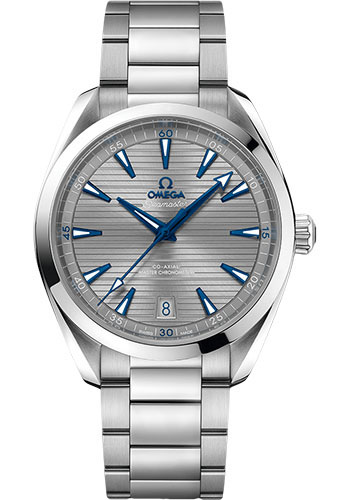 Omega Aqua Terra 150M Co-Axial Master Chronometer Watch - 41 mm Steel Case - Grey Dial - Brushed And Polished Steel Bracelet