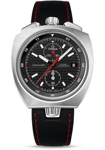 Omega Seamaster Bullhead Co-Axial Chronograph Limited Edition of 669 Watch - 43 x 43 mm Steel Case - Black Sport-Chic Dial - Black Leather Strap