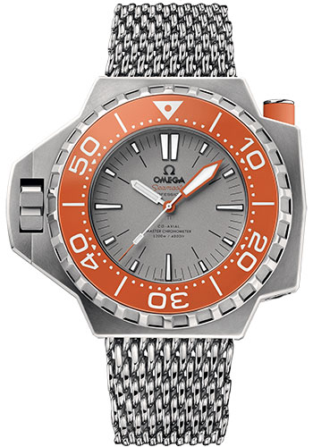 Omega Seamaster Ploprof 1200M Co-Axial Master Chronometer Watch - 55 x 48 mm Titanium Case - Bi-Directional Bezel - Grade 5 Titanium Dial - An Additional Grey Rubber Strap