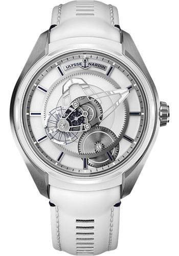 Ulysse Nardin Freak X 43 mm Beware of Blast - Titanium Case - White Dial - Leather Strap