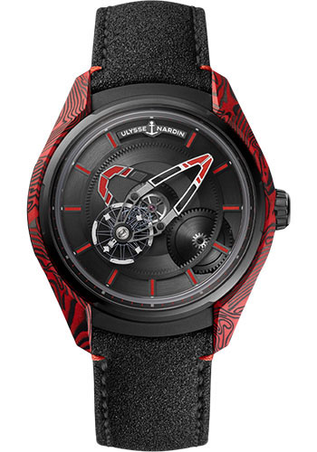 Ulysse Nardin Freak X 43 mm Beware of Blast - Titanium Case - Black Red Dial - Leather Strap