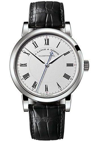A. Lange & Söhne Richard Lange Watch - 40.5mm Platinum Case - Rhodium Dial - Black Alligator Strap