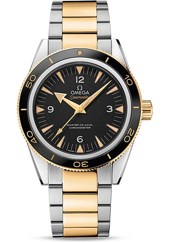 Omega Seamaster 300 Omega Master Co-Axial Watch - 41 mm Steel Case - Yellow Gold Unidirectional Bezel - Black Dial - Steel And Yellow Gold Bracelet