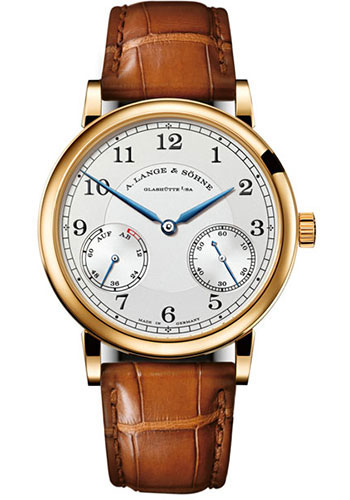 A. Lange & Söhne 1815 Up/Down Watch - 39mm Yellow Gold Case - Silver Dial - Brown Alligator Strap