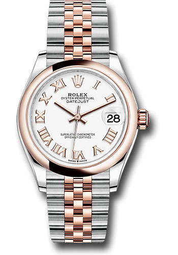 Rolex Steel and Everose Gold Datejust 31 Watch - Domed Bezel - Rosé Index Dial - Jubilee Bracelet