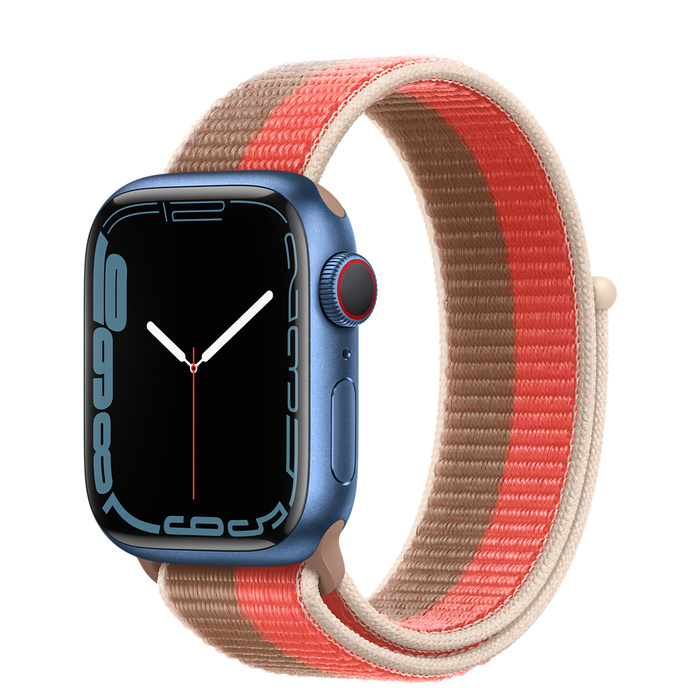 Apple Watch Series 7 GPS + Cellular 41mm Blue Aluminum Case with Sport Loop