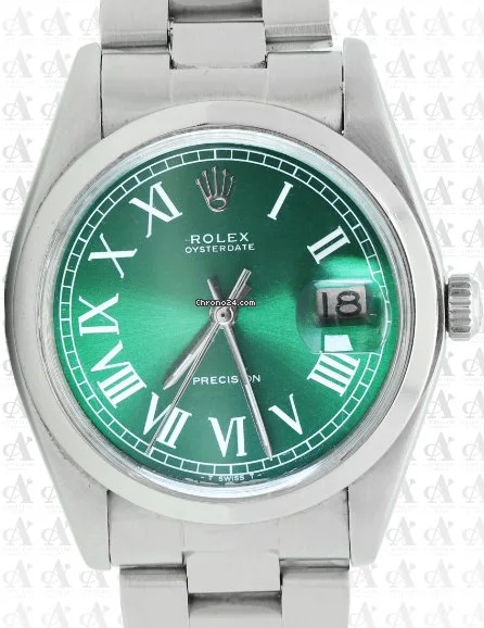 Rolex Date Oyster Perpetual Green RN Dial 1975 1501