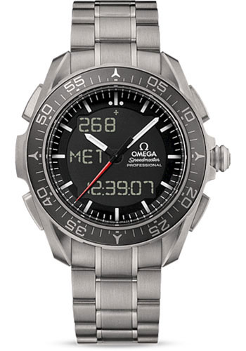 Omega Speedmaster Skywalker X-33 Chronograph 45 mm Watch - 45 mm Titanium Case - Black Ceramic Bezel - Black Dial