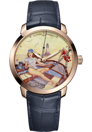 Ulysse Nardin Classico Manara Manufacture 40 mm - Rose Gold Case - Manara 2 Dial - Leather Strap