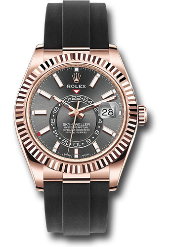 Rolex Everose Gold Sky-Dweller Watch - Slate Index Dial - Oysterflex Bracelet