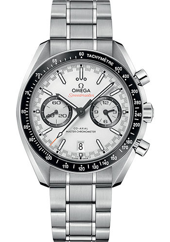 Omega Speedmaster Racing Co-Axial Master Chronograph Watch - 44.25 mm Steel Case - Black Ceramic Bezel - White Dial