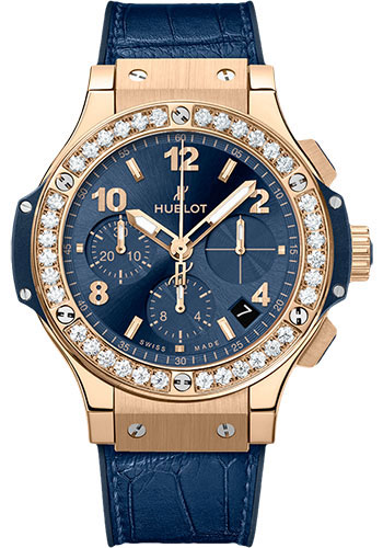 Hublot Big Bang Gold Blue Diamonds Watch