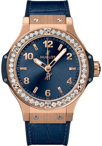 Hublot Big Bang Gold Blue Diamonds Watch