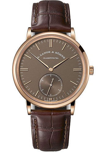 A. Lange & Söhne Saxonia Automatic Ginza Watch - 38.5mm Rose Gold Case - Terra Brown Dial - Brown Alligator Strap